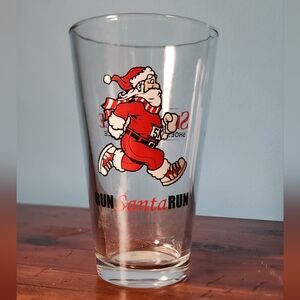 Run Santa Run Pint Glass